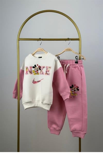 Spor Logolu Minnie ve Mickey Eşofman Takımı