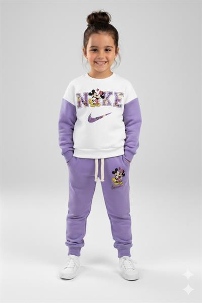 Spor Logolu Minnie ve Mickey Eşofman Takımı