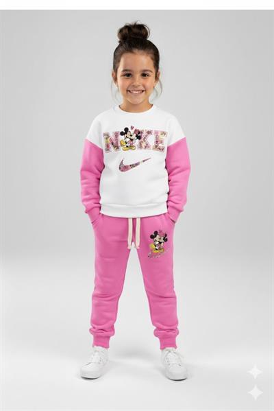 Spor Logolu Minnie ve Mickey Eşofman Takımı