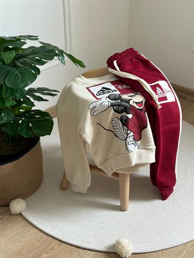 Sporcu Mickey Logo Detaylı Eşofman Takımı