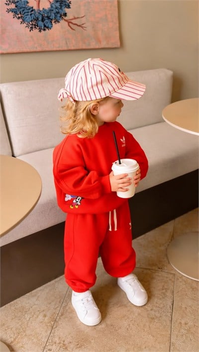 Sporcu Mickey Logo Detaylı Eşofman Takımı