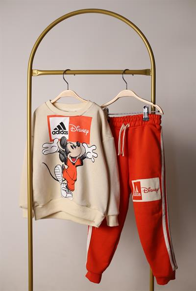 Sporcu Mickey Logo Detaylı Eşofman Takımı
