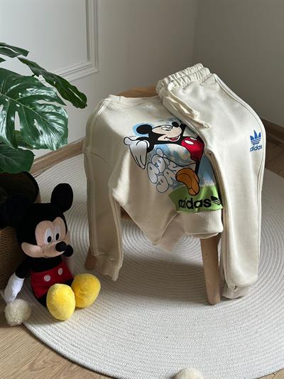 Sporcu Mickey Logo Detaylı Eşofman Takımı