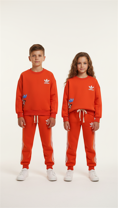 Sporcu Mickey Logo Detaylı Eşofman Takımı