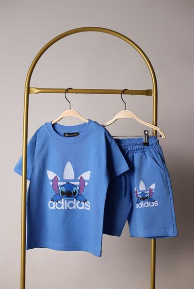 Sporcu Stitch Şortlu Takım