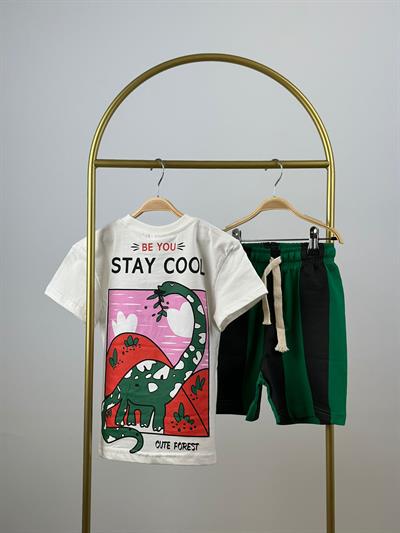Stay Cool Baskılı Şortlu Takım