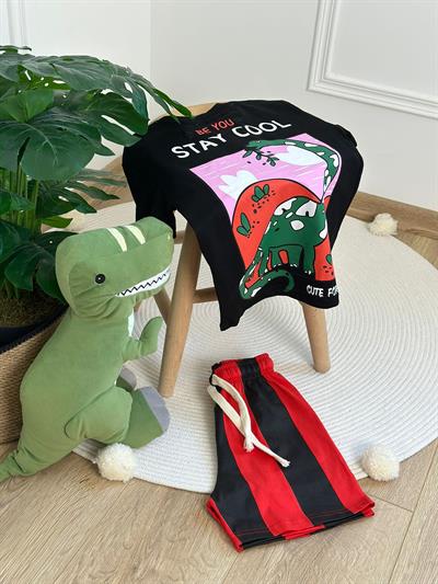 Stay Cool Baskılı Şortlu Takım