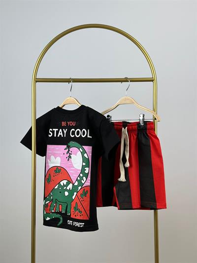 Stay Cool Baskılı Şortlu Takım