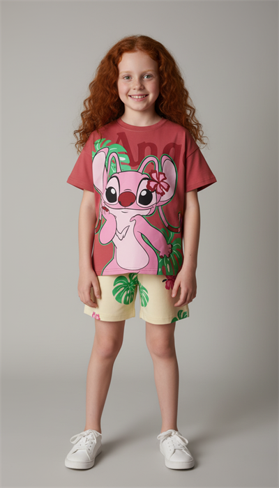 Stitch Angel Şortlu Takım