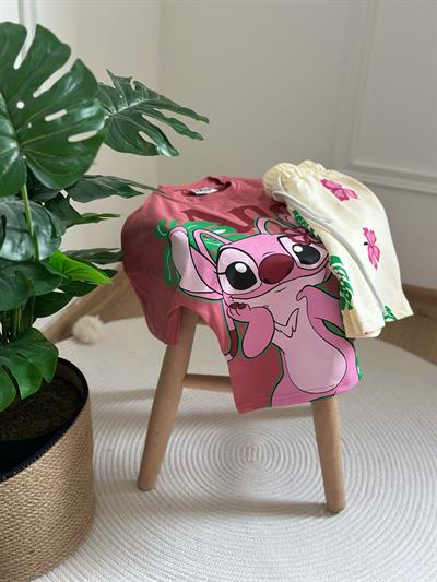 Stitch Angel Şortlu Takım