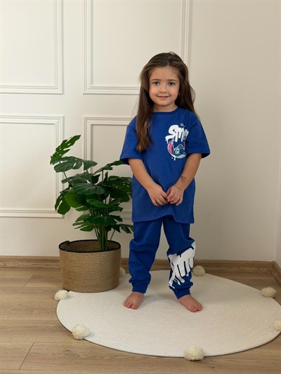 Stitch Sırt Baskılı Eşofman Takımı