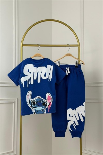 Stitch Sırt Baskılı Eşofman Takımı
