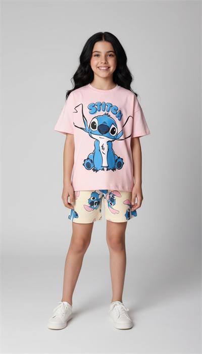 Stitch Şortlu Takım
