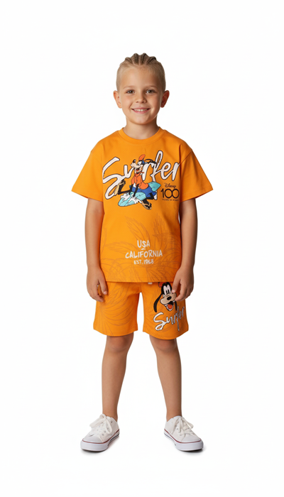 Surfer Turuncu Goofy Şortlu Takım