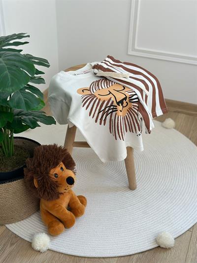 The Lion Çizgili Şortlu Takım