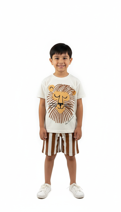 The Lion Çizgili Şortlu Takım