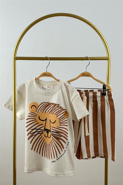 The Lion Çizgili Şortlu Takım