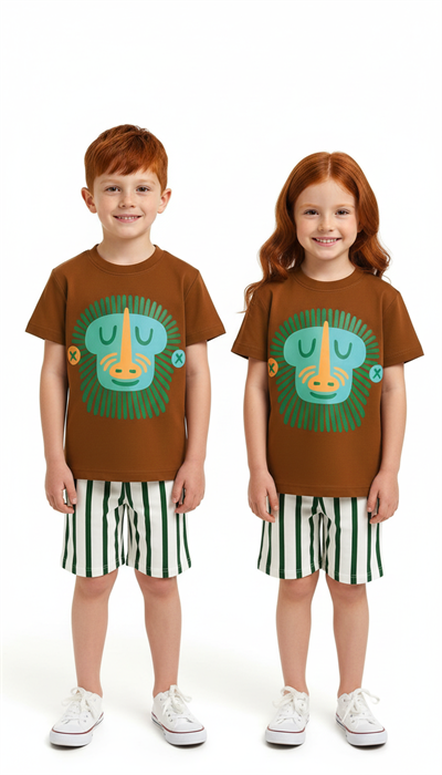 The Monkey Çizgili Şortlu Takım