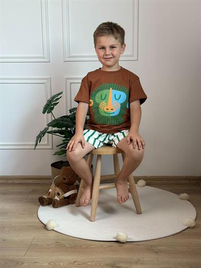 The Monkey Çizgili Şortlu Takım