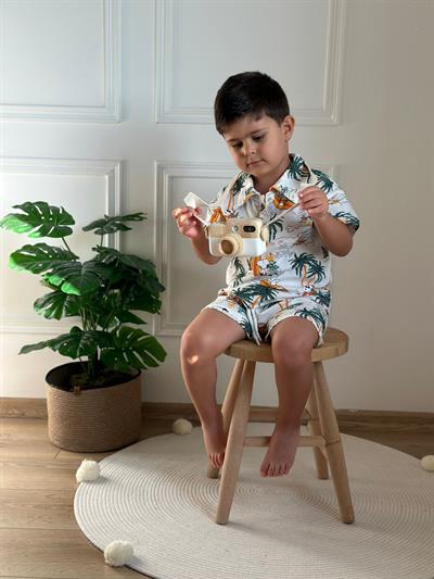 Tropikal Snoopy Şortlu Takım