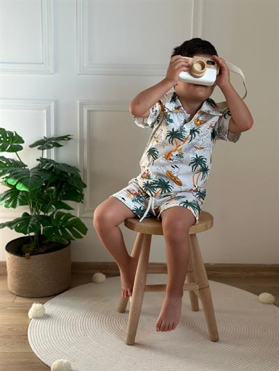 Tropikal Snoopy Şortlu Takım