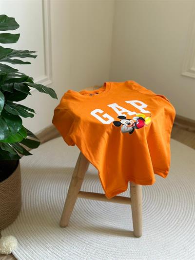 Turuncu Mickey Baskılı Gap Tişört