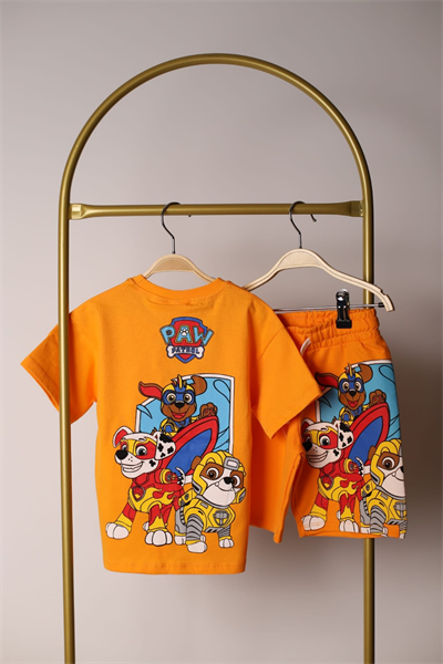 Turuncu Paw Patrol Şortlu Takım