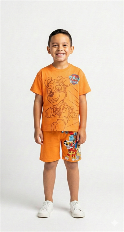 Turuncu Paw Patrol Şortlu Takım