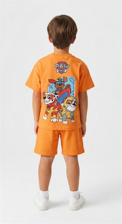 Turuncu Paw Patrol Şortlu Takım