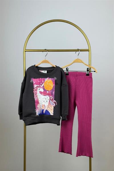 Unicorn Baskılı Taytlı Takım