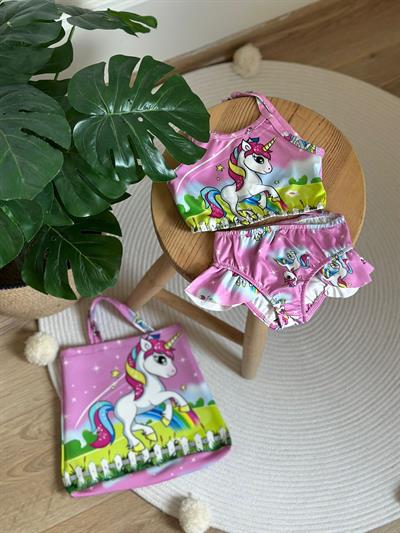 Unicorn Çantalı Bikini Takımı