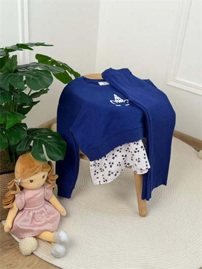 Unicorn Çiçek Detaylı Taytlı Takım