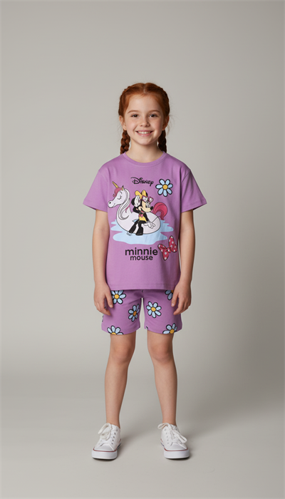 Unicorn Minnie Detaylı Şortlu Takım