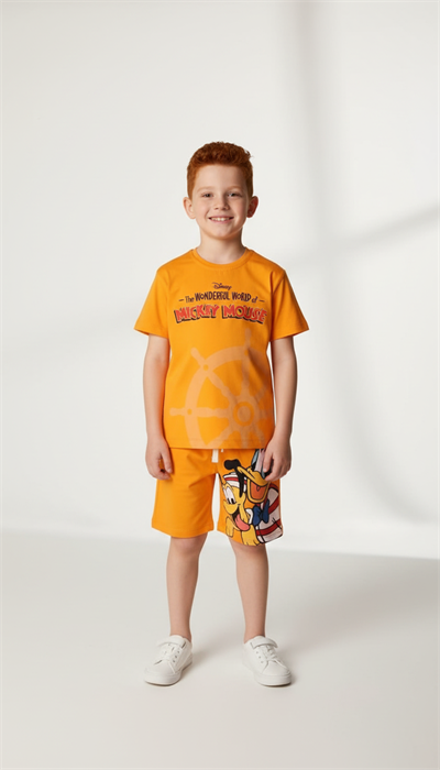 Wonderful World Turuncu Şortlu Takım