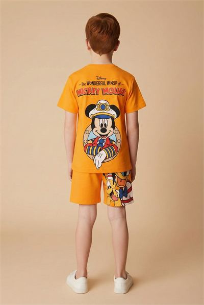 Wonderful World Turuncu Şortlu Takım