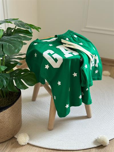 Yıldız Kabartma Detaylı Gap Şortlu Takım