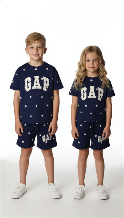 Yıldız Kabartma Detaylı Gap Şortlu Takım