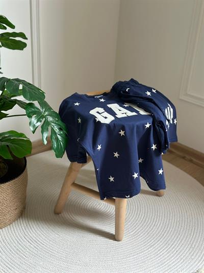 Yıldız Kabartma Detaylı Gap Şortlu Takım