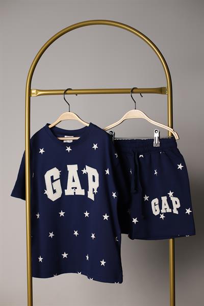 Yıldız Kabartma Detaylı Gap Şortlu Takım