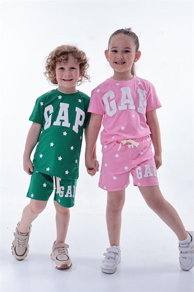 Yıldız Kabartma Detaylı Gap Şortlu Takım