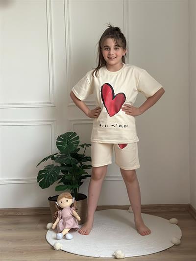 You My Heart Şortlu Takım