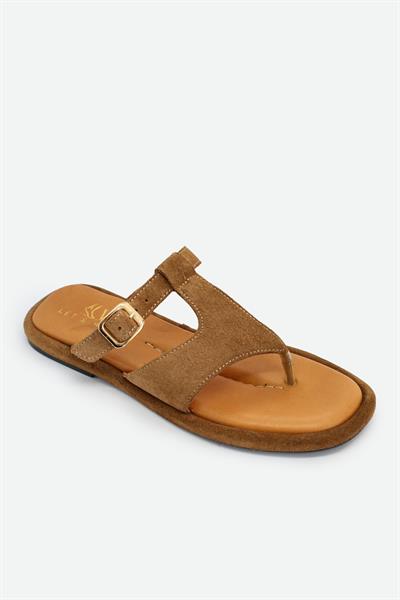 TERRA KADIN HAKİKİ DERİ PARMAK ARASI TERLİK NATURAL