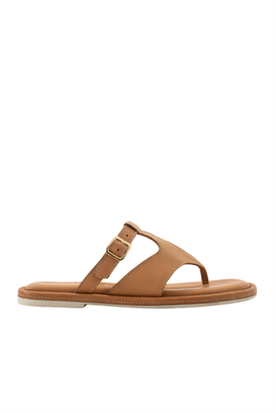 TERRA KADIN HAKİKİ DETRİ PARMAK ARASI TERLİK CAMEL