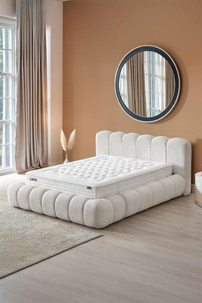 Cennet Yatak Avva Çift Kişilik 3’lü Set – Yatak + Baza + Başlık Soft Luxury Seri