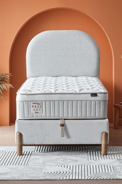 Cennet Yatak Bohem Plus Tek Kişilik Uyku Seti – Pocket Yaylı Yatak, Sandıklı Baza, Başlık 3 lü Set