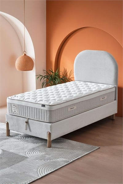 Cennet Yatak Bohem Plus Tek Kişilik Uyku Seti – Pocket Yaylı Yatak, Sandıklı Baza, Başlık 3 lü Set