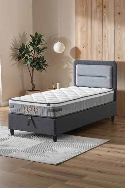 Cennet Yatak Gisele Modeli Tek Kişilik Antibakteriyel Pedli Yatak Full Ortopedik Paket Yaylı Yatak