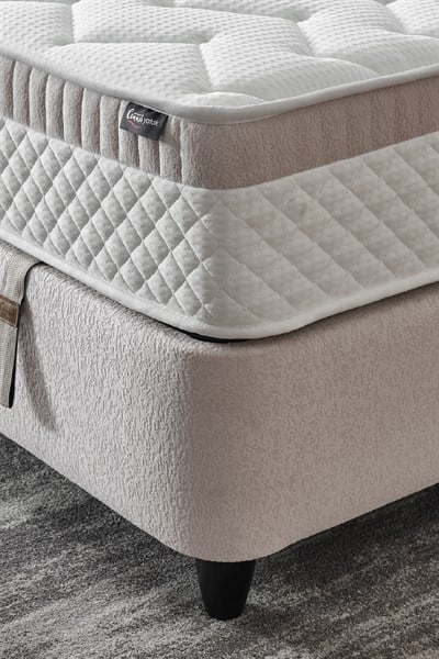 Cennet Yatak Imperial Comfort Gizli Pedli Yaylı Yatak, Sandıklı Baza ve Kapitoneli Başlık 3’lü Seti