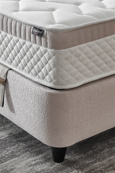 Cennet Yatak Imperial Comfort Gizli Pedli Yaylı Yatak, Sandıklı Baza ve Kapitoneli Başlık 3’lü Seti