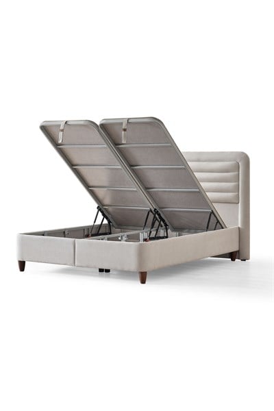 Cennet Yatak Janett Model Çift Kişilik Baza ve Başlık Seti Minimalist Tasarım, Maksimum Fonksiyon